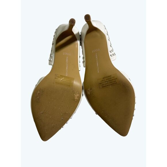 French Connection Womens Forever Studded White Pumps Size 8.5 - Picture 12 of 14